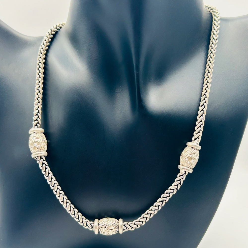 Napier Silver Necklace with Intricate Accents - Picture 3 of 14